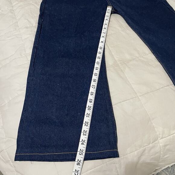 Bigstone Jeans Men 38x79 Indigo Vintage 70s Denim Straight Blue Dark Wash A9011 - Picture 5 of 11